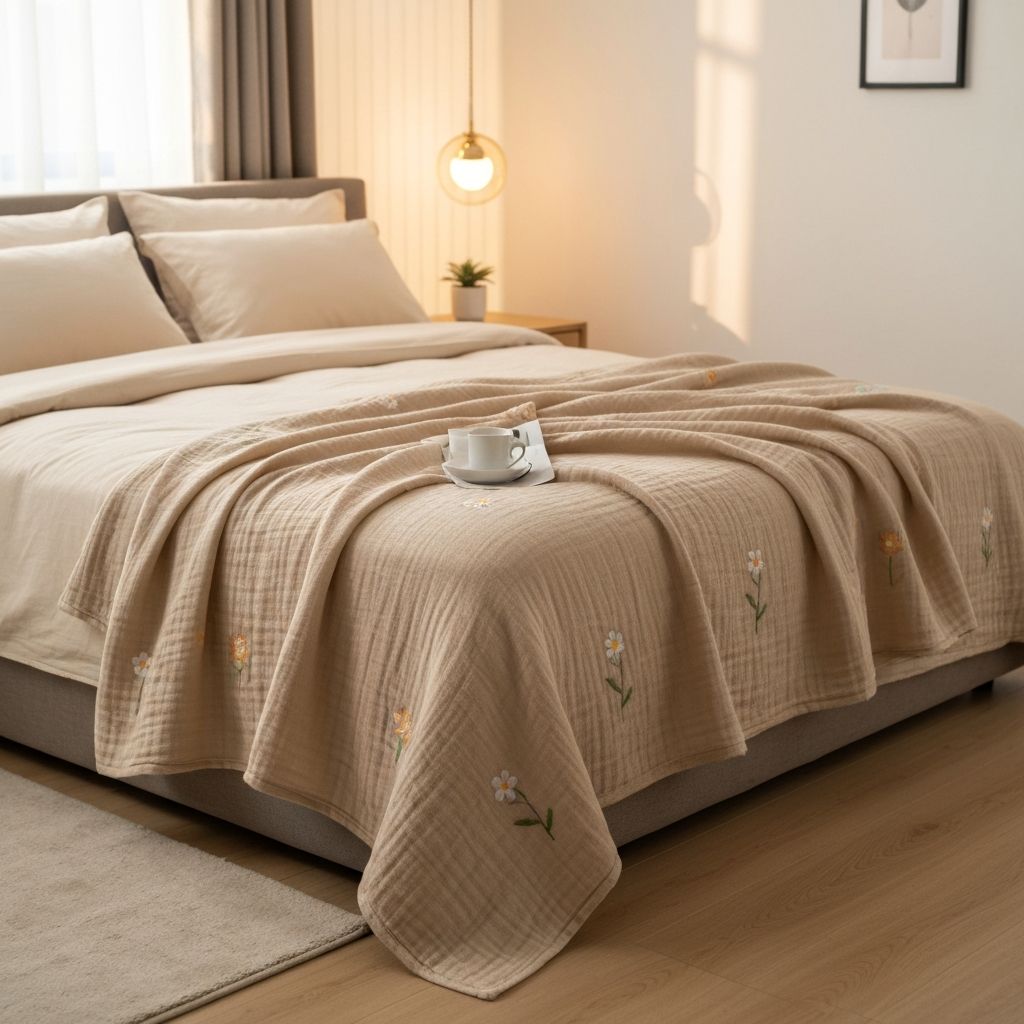 Alaskan King Giant Muslin Blanket — custom 108 x 108 inch size