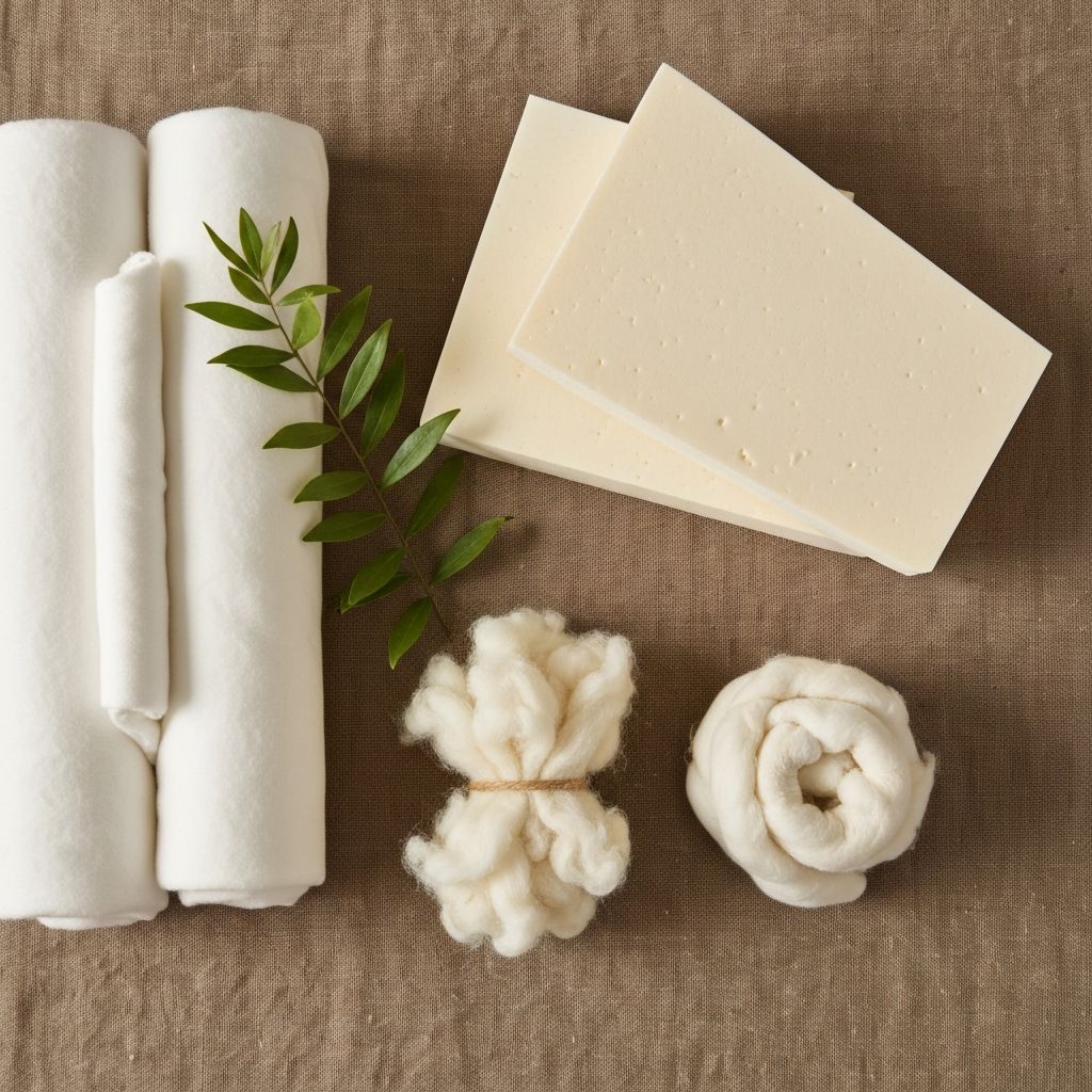 Organic cotton, natural latex, and cashmere materials used in Alaskan King mattresses